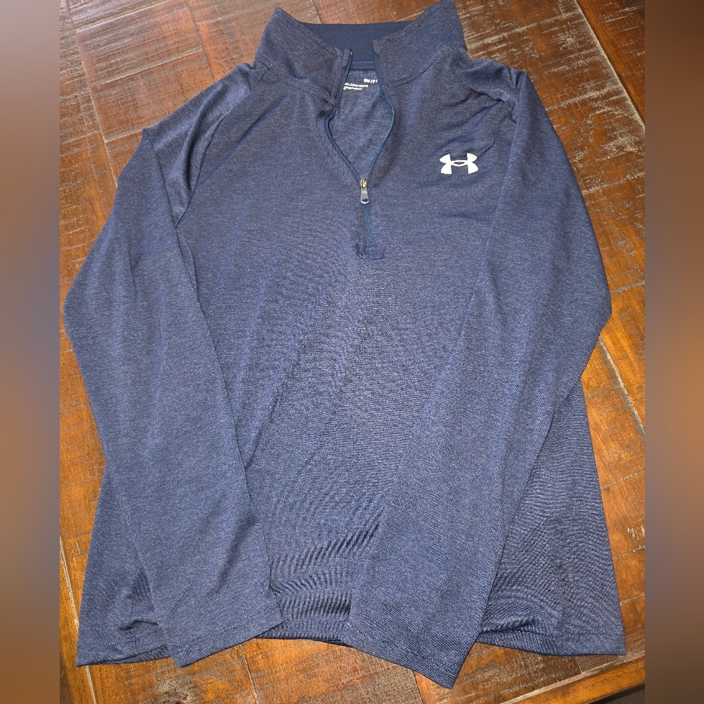 Under Armour Navy Blue Quarter-Zip Pullover